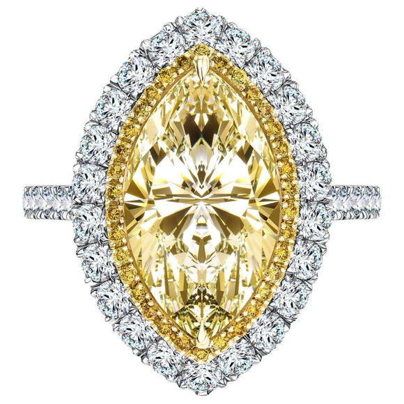 Citrine & White Topaz Ring - خاتم السترين والتوباز الابيض