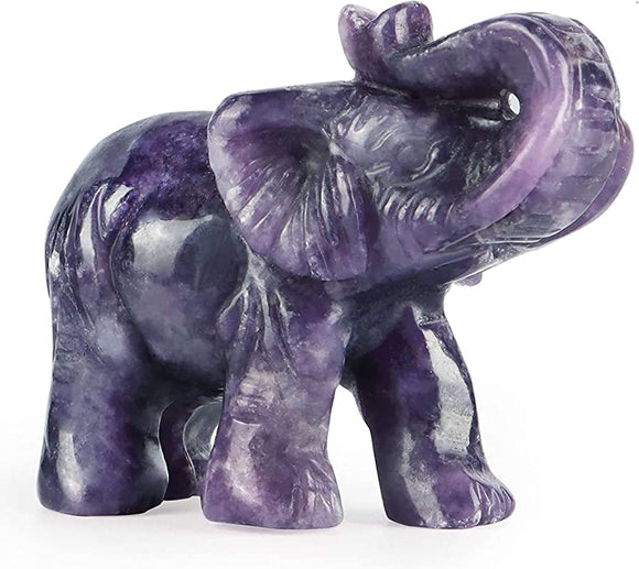 Lepidolite elephant - فيل الليبلودايت