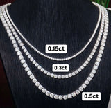 Moissanite Diamond Tennis Necklace | 0.3 carat |  قلادة الماس الموزنايت تنس