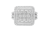 Moissanite Diamond Ring - Majestic  -  خاتم الماس موزنايت