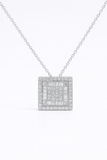Moissanite diamond necklace -Flawless -   قلادة الماس الموزنايت