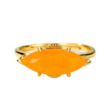 Marquise Chalcedony Ring	- خاتم حجر العقيق الاصفر