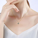 Sky Blue Topaz Necklace - قلادة التوباز الازرق