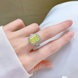 Lemon Quartz & White Topaz Ring | كوارتز ليموني وكوارتز ابيض
