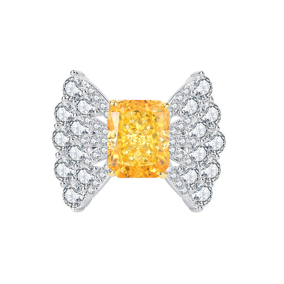 Citrine & White Topaz Ring - خاتم السترين والتوباز الابيض