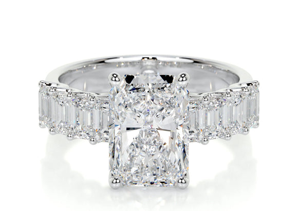 5 ct - Emerald Shape |  Moissanite Diamond Ring - خاتم الماس موزنايت