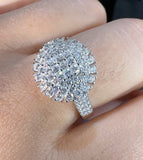 flower Moissanite Diamond Ring - خاتم الماس موزنايت