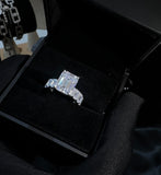 5 ct - Emerald Shape |  Moissanite Diamond Ring - خاتم الماس موزنايت