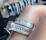 Princess Moissanite Diamond Ring - خاتم الماس موزنايت - قطعتين