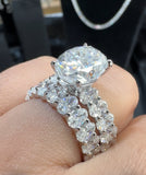 13.1 carat | Oval Moissanite Diamond Ring - خاتم الماس موزنايت - قطعتين