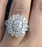 Flowers |  Moissanite Diamond Ring - خاتم الماس موزنايت