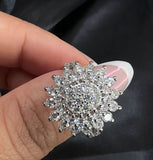 Flowers |  Moissanite Diamond Ring - خاتم الماس موزنايت