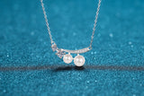 Moissanite Diamond and Pearl Necklace |   قلادة الماس الموزنايت واللؤلؤ