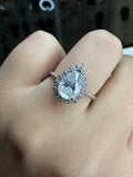 Pear Moissanite Diamond Ring -  خاتم الماس موزنايت