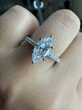Marquise Moissanite Diamond Ring  | 2 ct -  خاتم الماس موزنايت