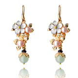 Aventurine Pearl Long Earrings - حلق الأفنتورين والؤلؤ