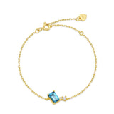 Korean London Blue Topaz Bracelet- اسوارة التوباز الأزرق
