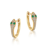 emerald  Snake Earrings - حلق حجر الزمرد