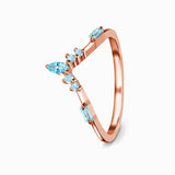 Copy of Blue Topaz Ring  - حجر التوباز الازرق