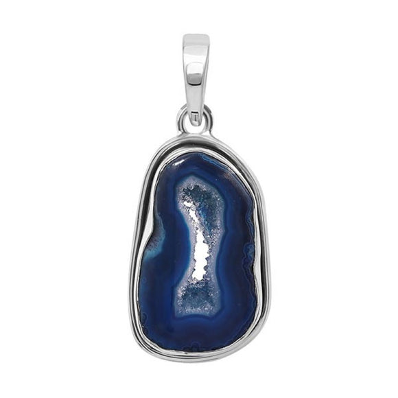 Agate (Blue) Pendant - تعليقة العقيق الازرق