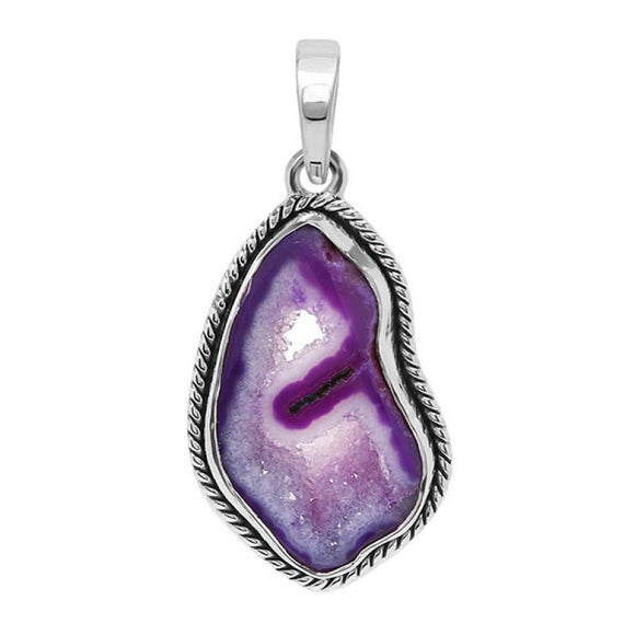 Agate (Purple)Pendant  - تعليقة العقيق الوردي