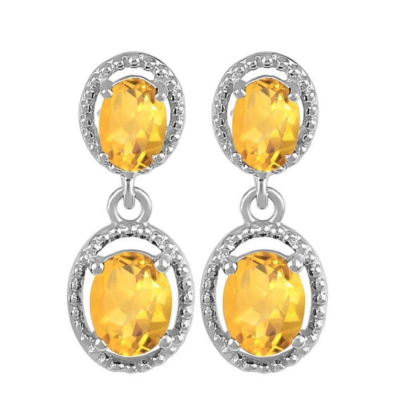 Citrine Earring - حلق حجر السترين