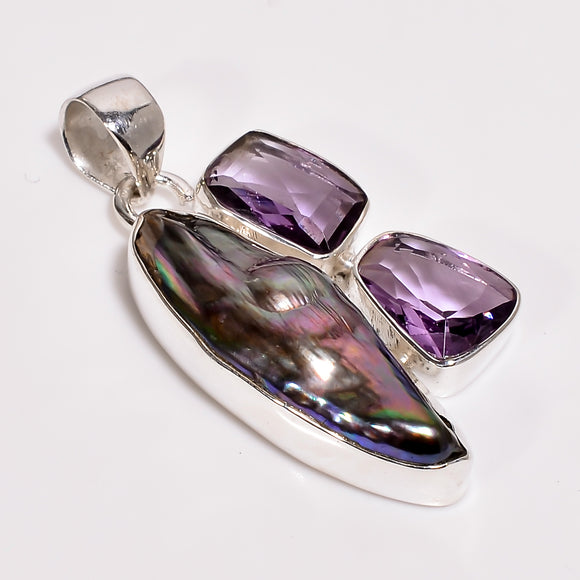 Baroque Pearl Amethyst Gemstone -  اللؤلؤ والأمثيست