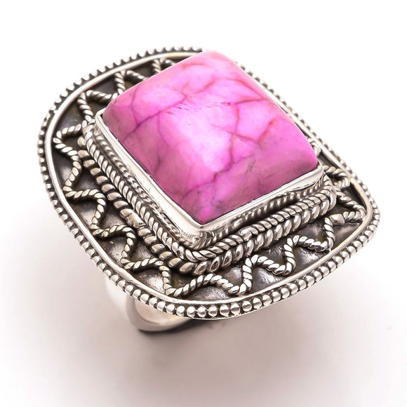 Howlite ring-  خاتم حجر الهولايت