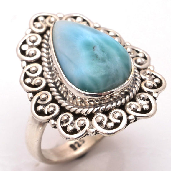 Larimar Ring  -خاتم حجر اللاريمار