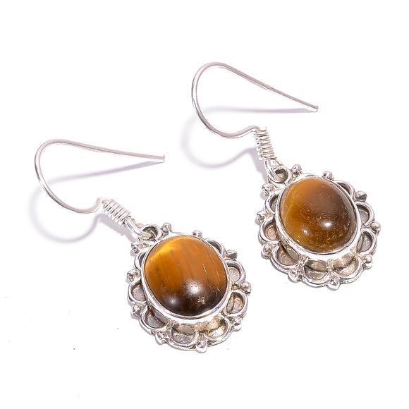 Tiger Eye Earrings-حلق تايجر اي