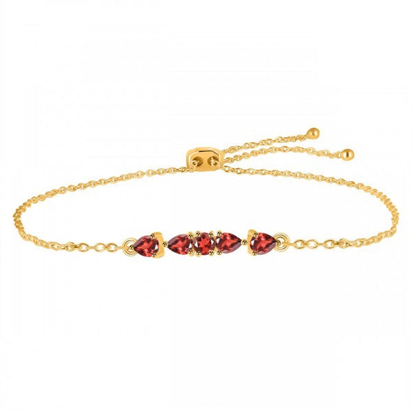 Garnet Bracelet - اسوارة حجر الجارنيت والتوباز الابيض