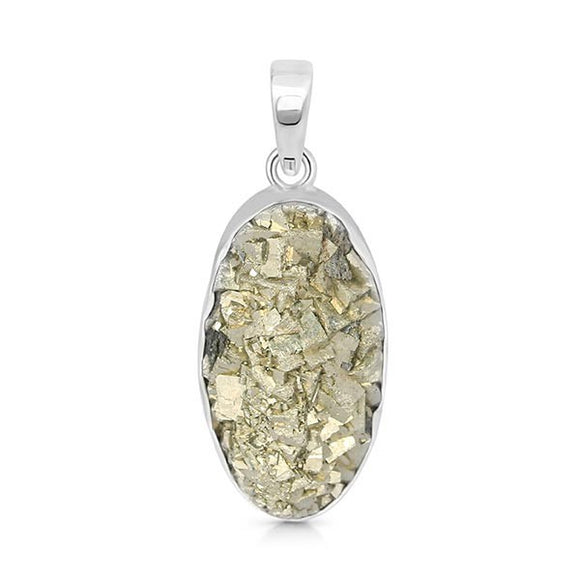Pyrite Druzy Pendant - مغناطيس المال،