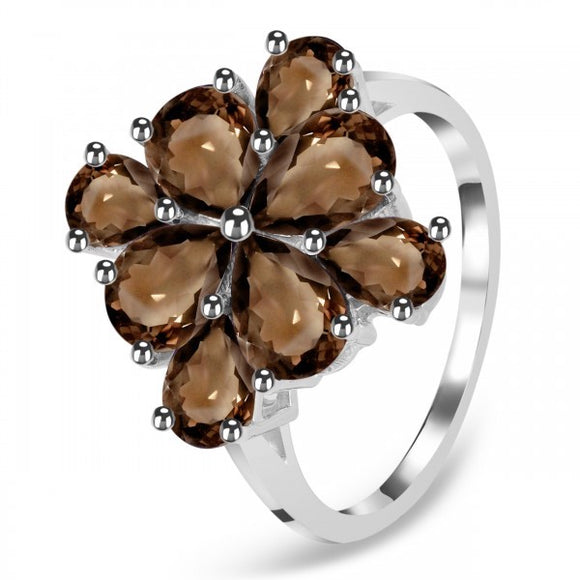 Smoky Ring - خاتم  حجر السموكي كوارتز