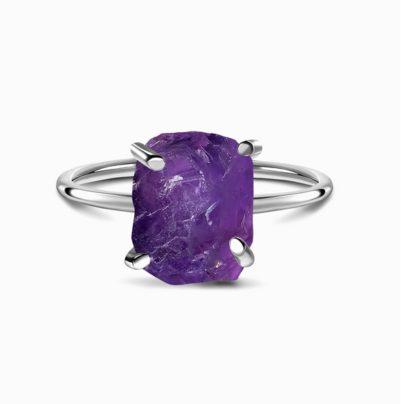 Amethyst Ring  - خاتم الامثيست - حجر السلام والإلهام والمال