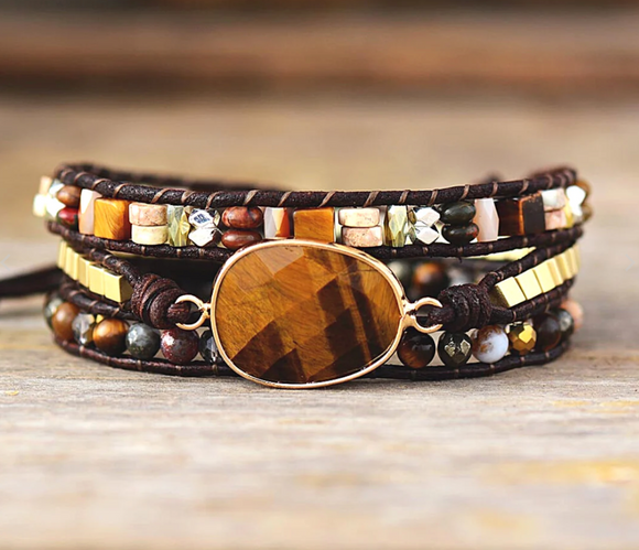 TIGER'S EYE BRACELET - إسوارة حجر التايجر اي | مسؤولية، شجاعة، وفرة