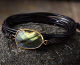 LABRADORITE WRAP BRACELET - إسوارة حجر اللابرودرايت  | تأقلم، أمان، توازن