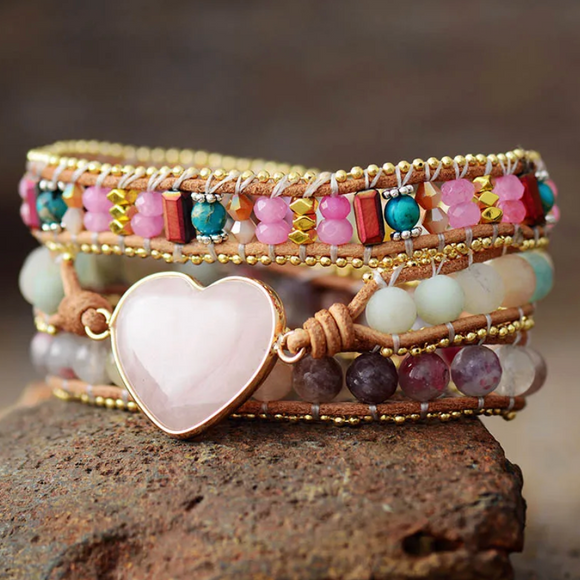 ROSE QUARTZ & AMETHYST  BRACELET   - اسوارة الأمثيست والروز كوارتز  | حب، تدرع، وفرة، حماية، تشافي الصدمات