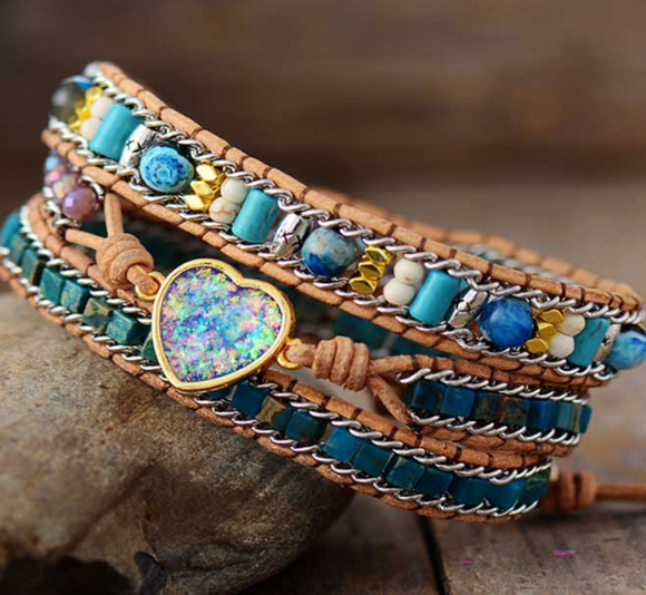 OPAL HEALING BRACELET - اسوارة حجر الاوبال |  يقلل التوتر، يساعد على استقبال الحب