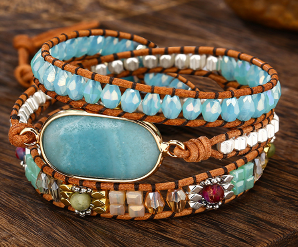 AMAZONITE  BRACELET - اسوارة حجر الامازونايت  | احترام الذات، الجذب، موازنة الانوثة والذكورة