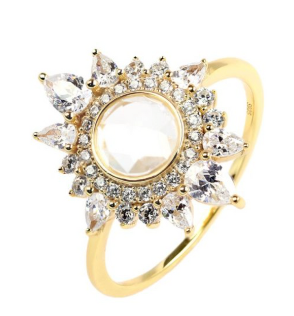 White Topaz Ring - حجر التوباز الابيض