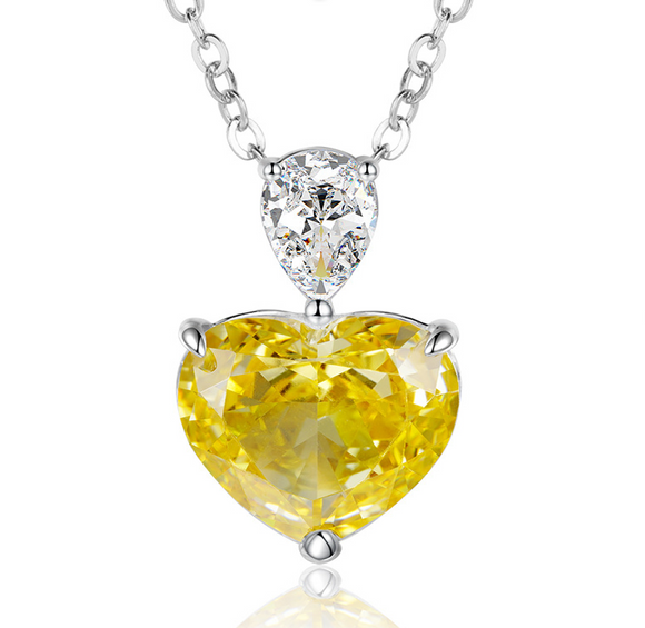 Citrine & White Topaz Neckless - قلادة السترين والتوباز الابيض