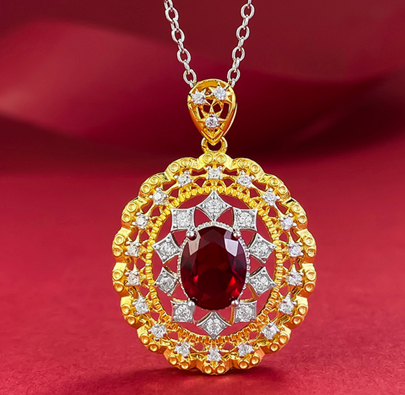 Ruby & White Topaz | الياقوت الأحمر والتوباز الأبيض
