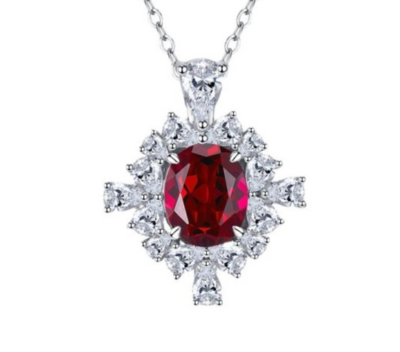 Ruby & White Topaz Ring | الياقوت الأحمر والتوباز الأبيض
