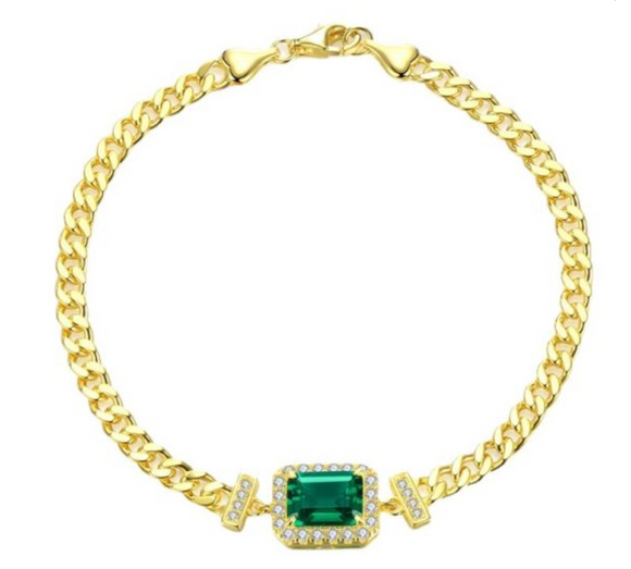 Emerald GemstoneBracelet  | الزمرد الاخضر والتوباز الابيض