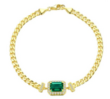 Emerald GemstoneBracelet  | الزمرد الاخضر والتوباز الابيض