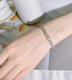 Yellow sapphire  & White Topaz Ring  ياقوت اصفر وتوباز ابيض