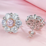 pink & White sapphire Earring-  حلق الزفير الوردي والابيض