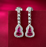 Ruby Earring-  حلق الياقوت الاحمر