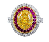 Ruby, Yellow sapphire, white sapphire - set  | ياقوت احمر، ياقوت اصفر، ياقوت ابيض