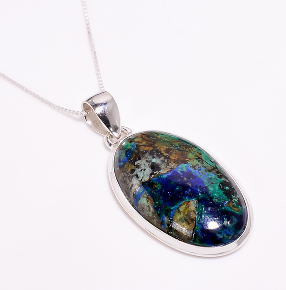 Azurite Necklace-قلادة حجر الأزورايت